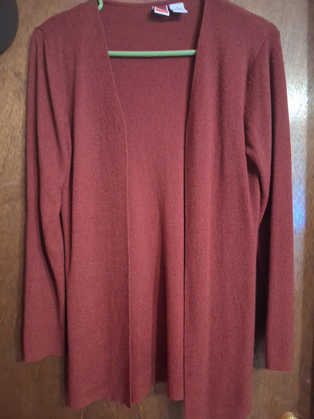 Merona Open-Front Brick Red Cardigan
